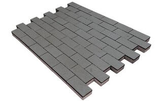  Тротуарная плитка Steinrus Прямоугольник Лайн 200х100х80 мм Серый: внешний вид