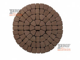  Тротуарная плитка 342 механический завод Классика круговая 60мм Коричневый: внешний вид